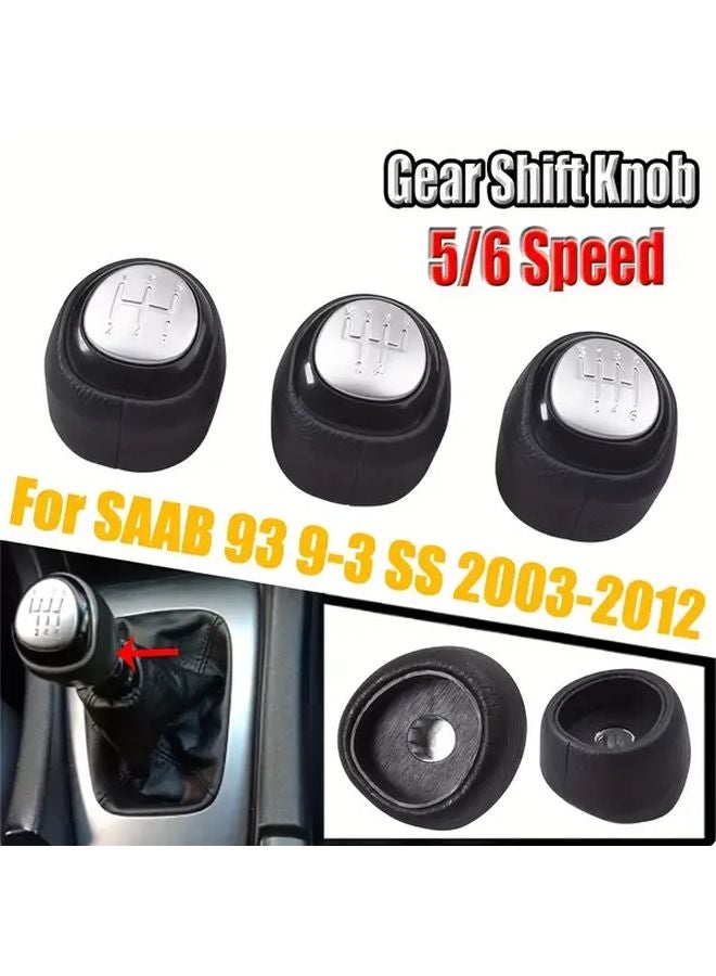 SAAB 9 3 9 3 SS 2003 2012 استبدال مقبض ناقل الحركة اليدوي جلد صناعي 6 سرعات - Image 4